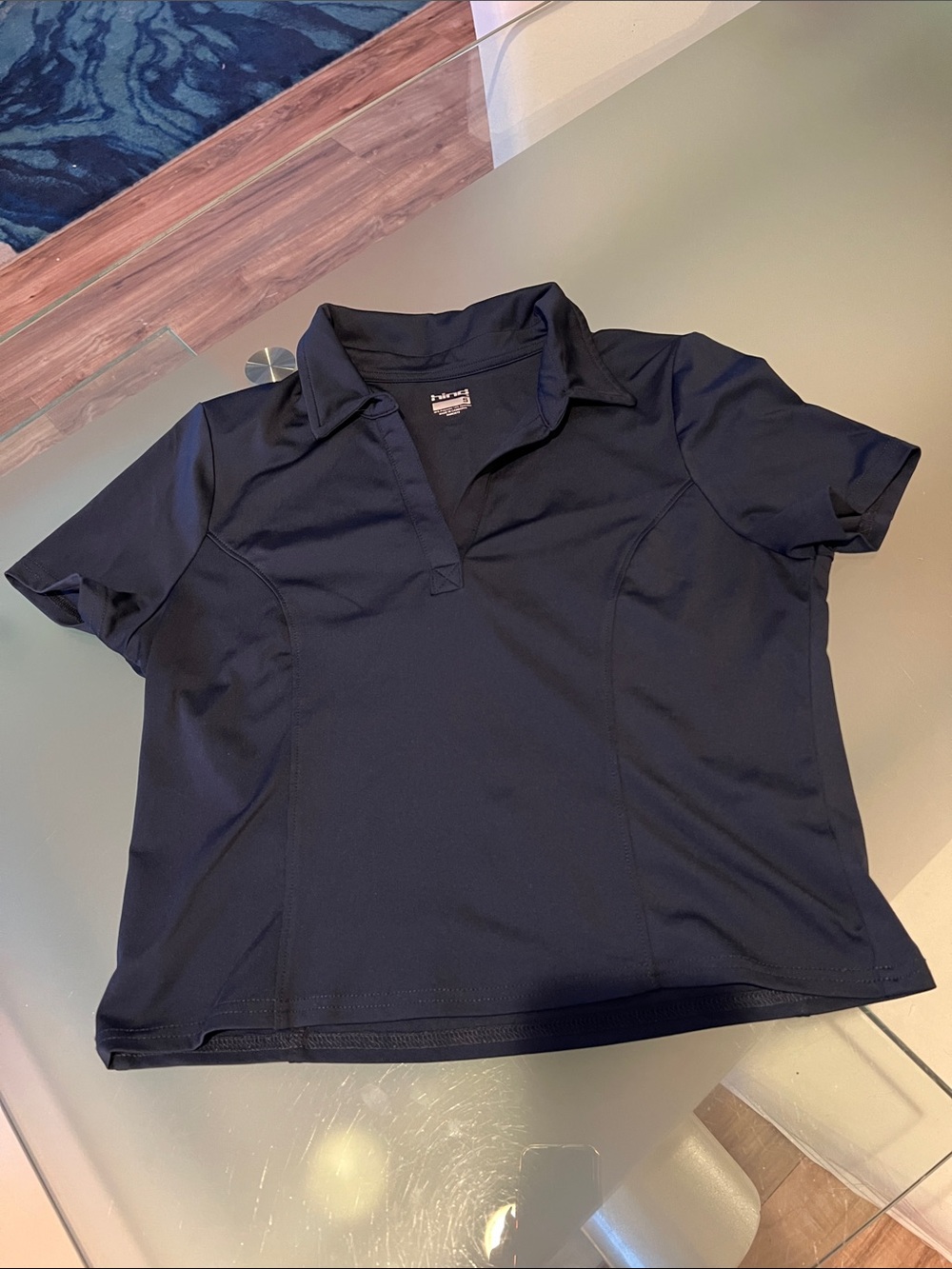 Hind Black Short-Sleeve Button-Down Polo